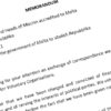 Memorandum to Ambassadors and Heads of Mission accredited to Malta